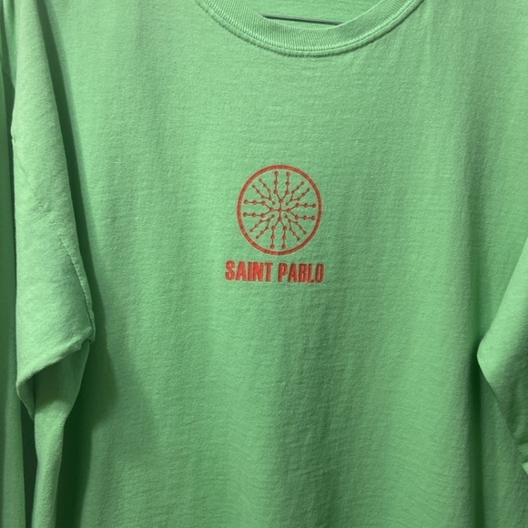 SAINT PABLO,TOUR,GREEN,LONG SLEEVE, MEN’S T-SHIRT. Chest-44 Inches - Picture 13 of 13